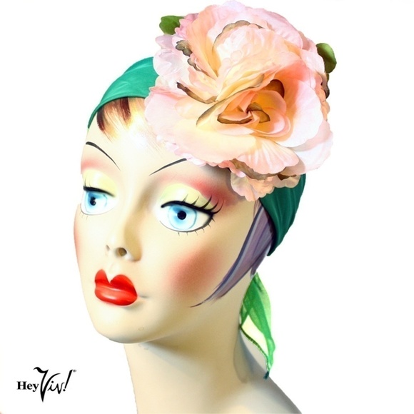 Pink Flower Hair Clip Pin 5" Across - Hey Viv - Picture 1 of 4